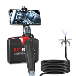 Ralcam Articulating Borescope, Two-Way 180° 6.2mm Lens, 6pcs LED Lights, HD 1080P Inspection Camera for IOS&Android