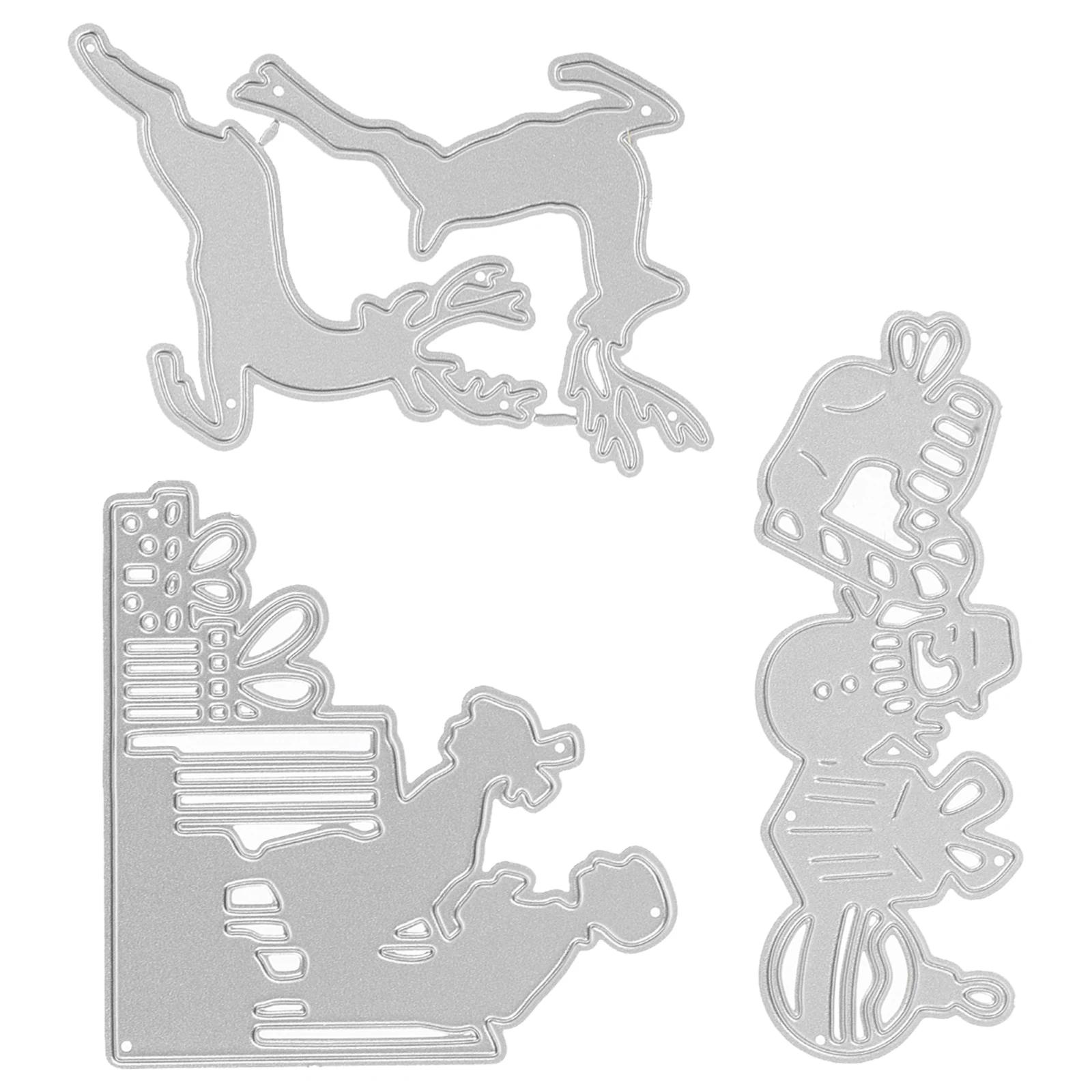 

3 Pcs Cutting Die Embossing Cuts Scrapbook Scrapbooking Stencils Template Mould Craft Dies for Cardmaking Crafting