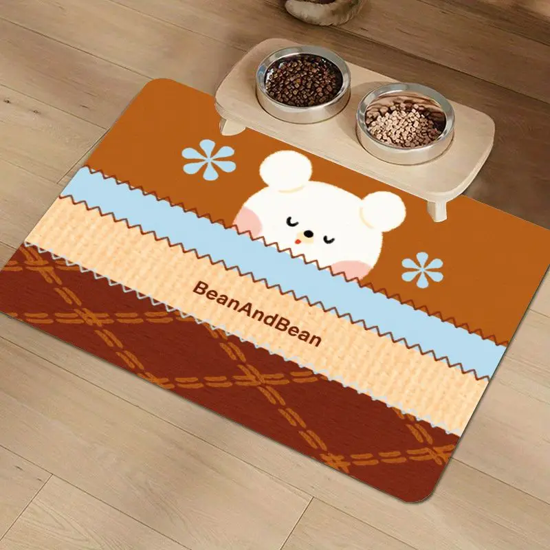 

VIKAM мультяшные коврики из диатомовой грязи для домашних животных, коврик для еды для домашних животных, водопоглощающий, брызгозащищенный, противоскользящий коврик для сна для домашних животных, украшение дома