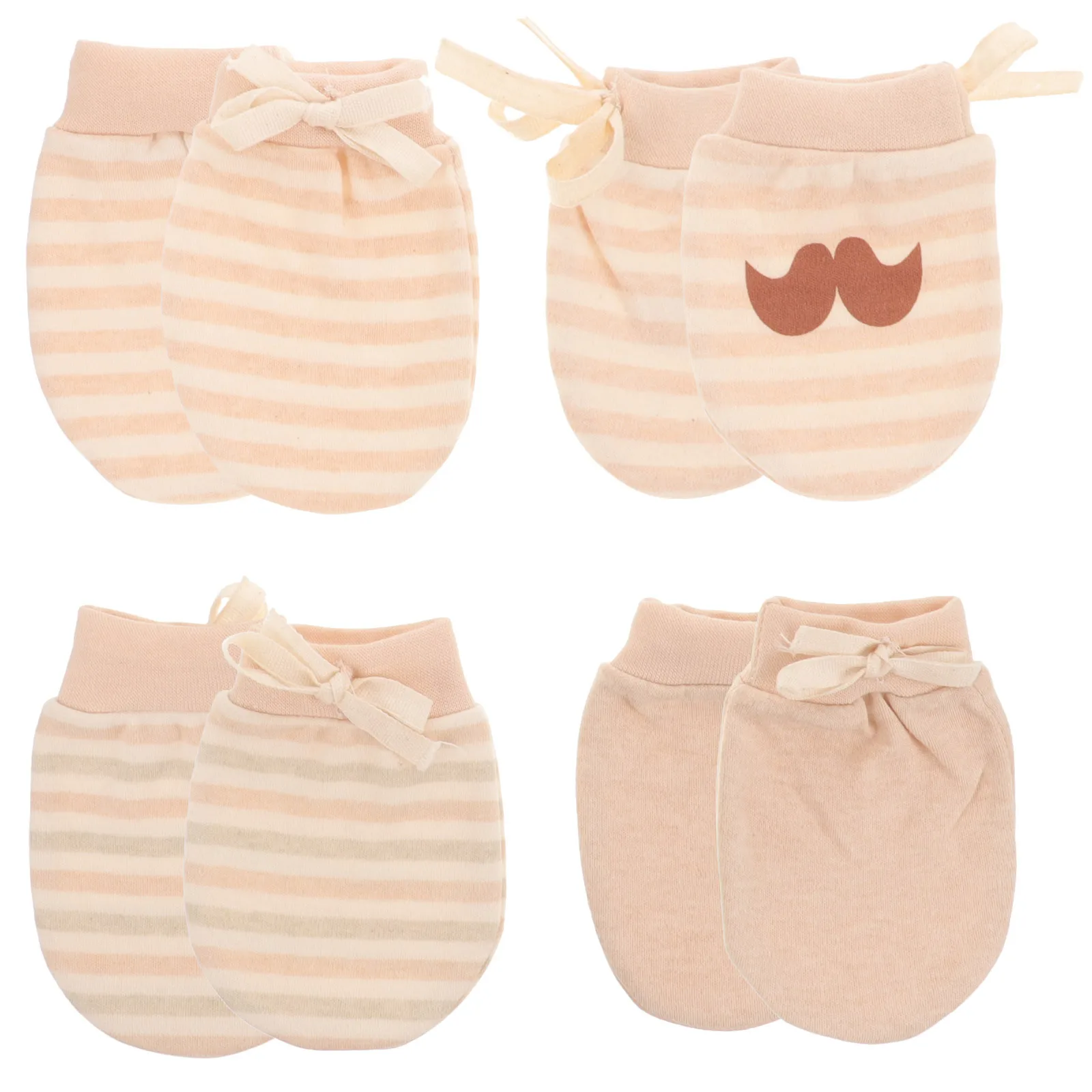 

4Pairs Cotton Mittens for Newborn Girls Soft No-Scratch Baby Gloves Comfortable Infant Mitts Baby Mittens Newborn