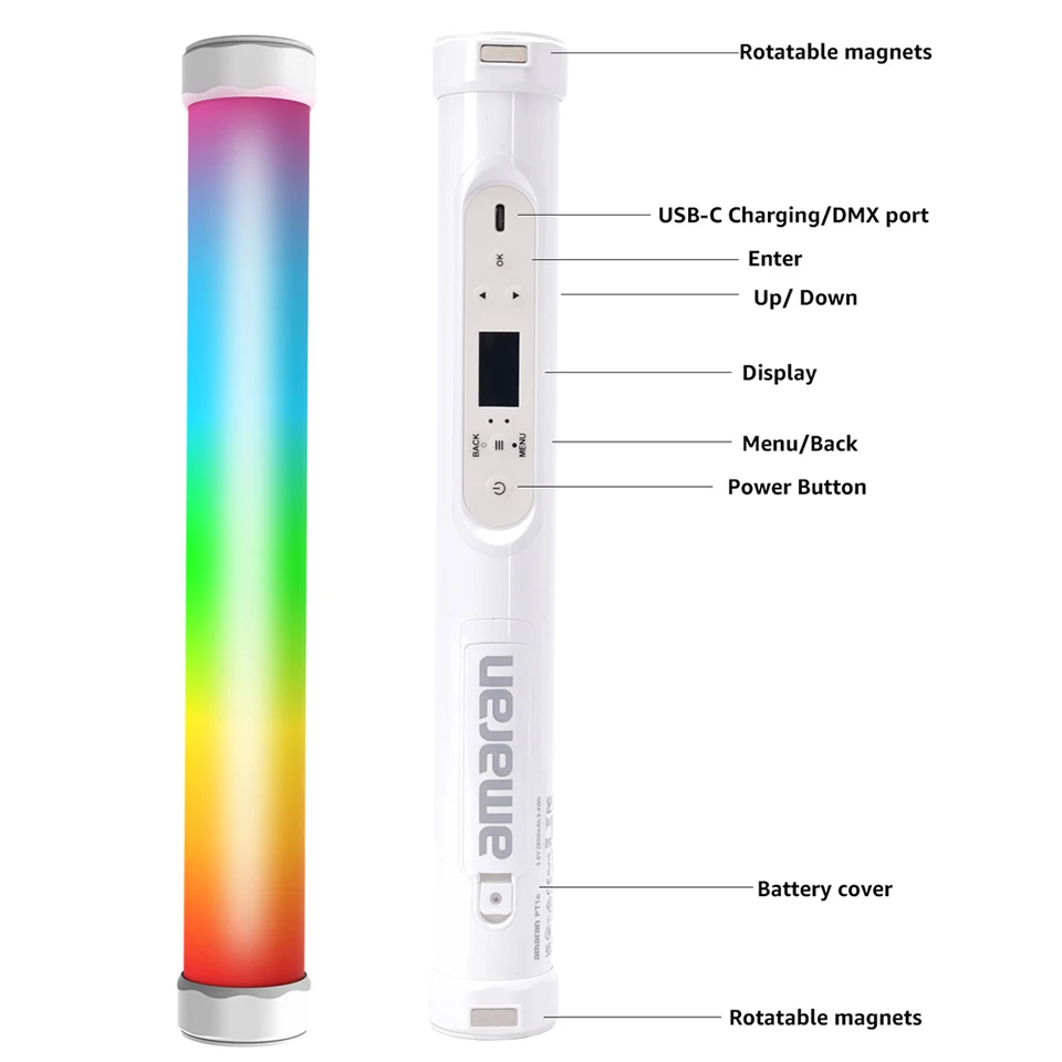 Aputure Amaran Pixel Tube PT1c PT2c PT4c LED Light Stick Rainbow Streaming Light Effect Video Lighting for Film Interview