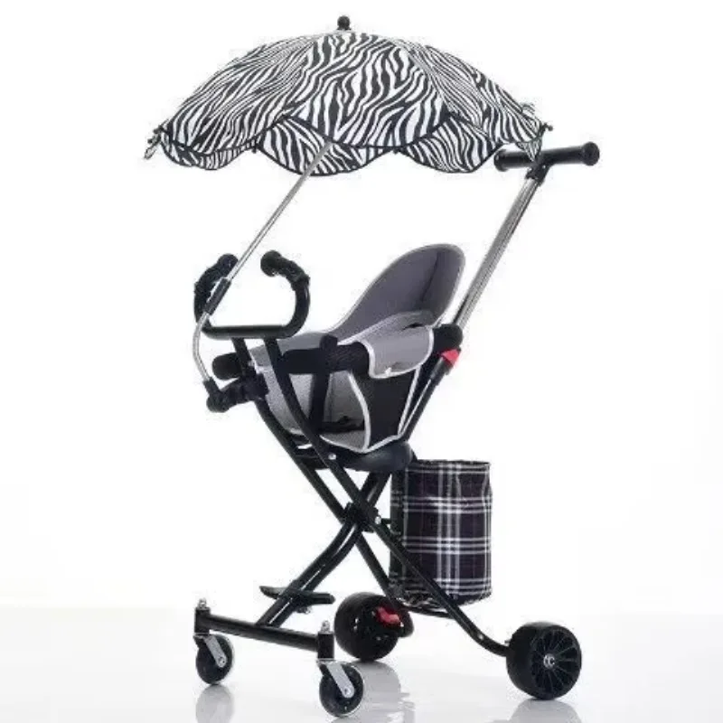 

Walking Artifact Stroller Baby Cart Four-wheeled Baby Cart Light Folding Stroller Baby Stroller