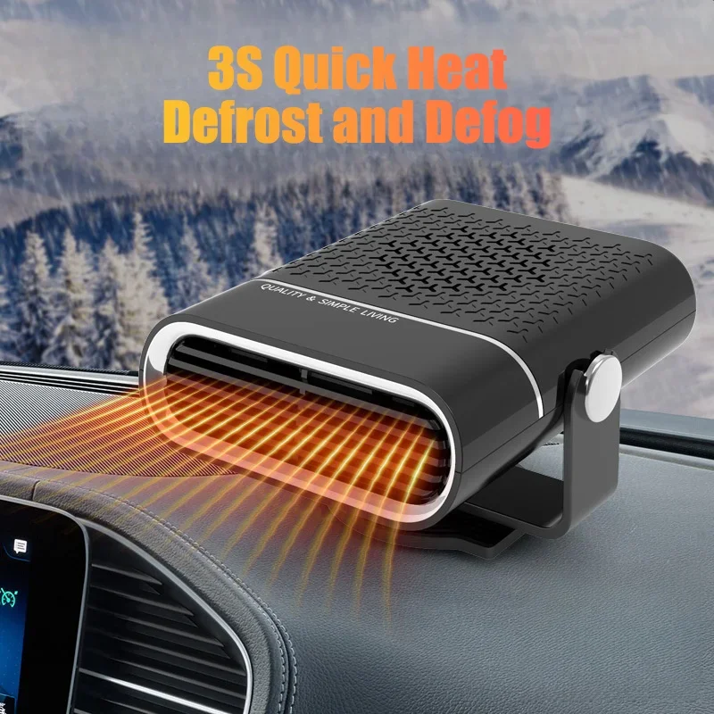 New Car Heater 12V/24V 150W/260W Windshield Defroster Defogger Universal Car Heater 3S Fast Heat 2in1 Fan Heater Dual Purpose