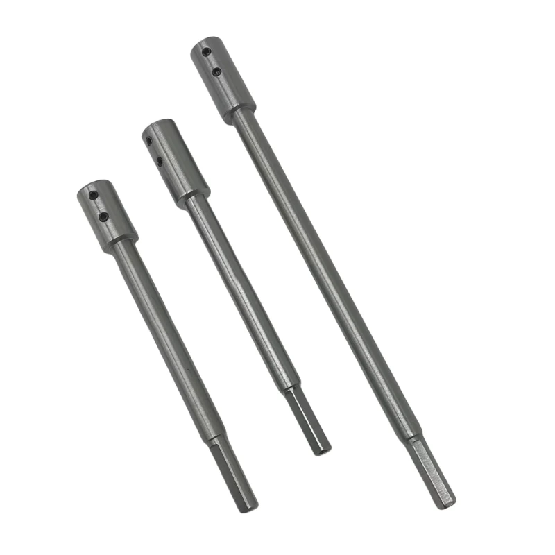 Extensão broca aço inoxidável, extensão mandril broca para torno adequada para brocas 3/8 polegadas,