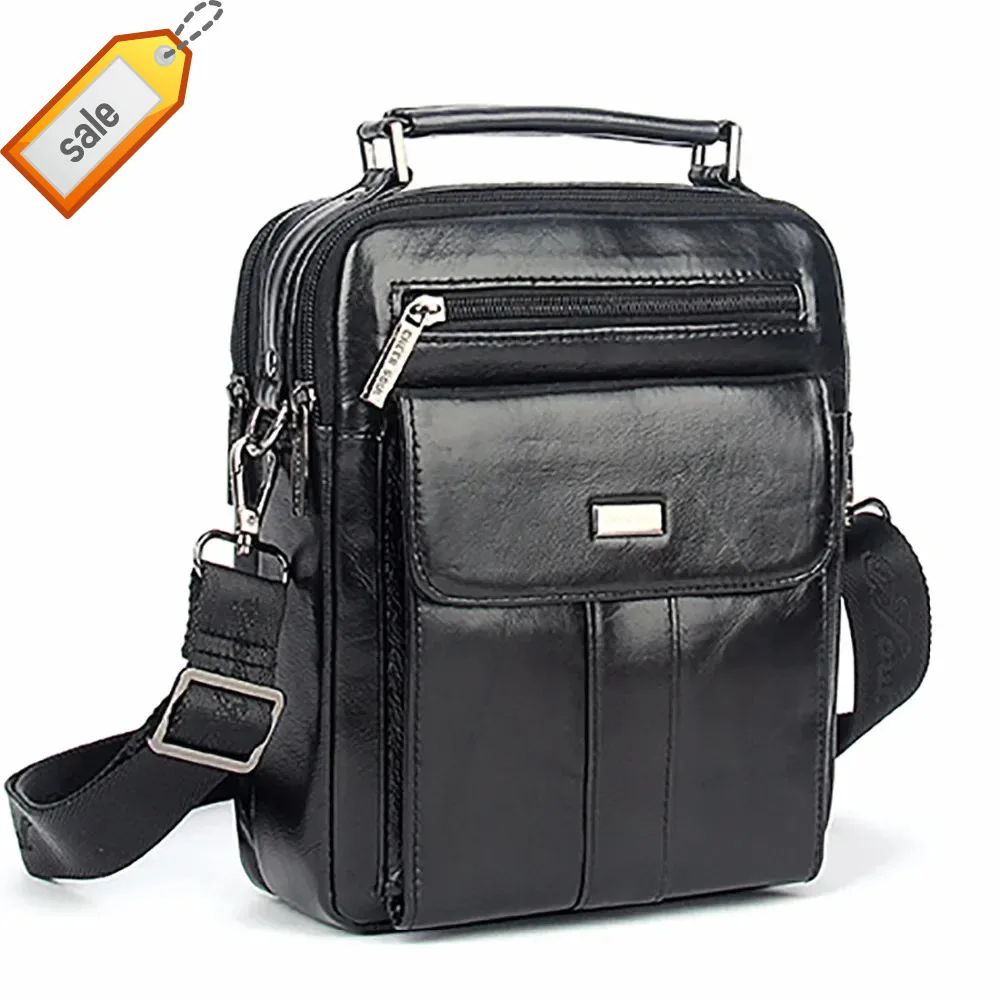 Genuine Leather Messenger Single Shoulder Bag Luxury Cross Body Real Cowhide High Quality Casual Men Business Handbag Tote Bags