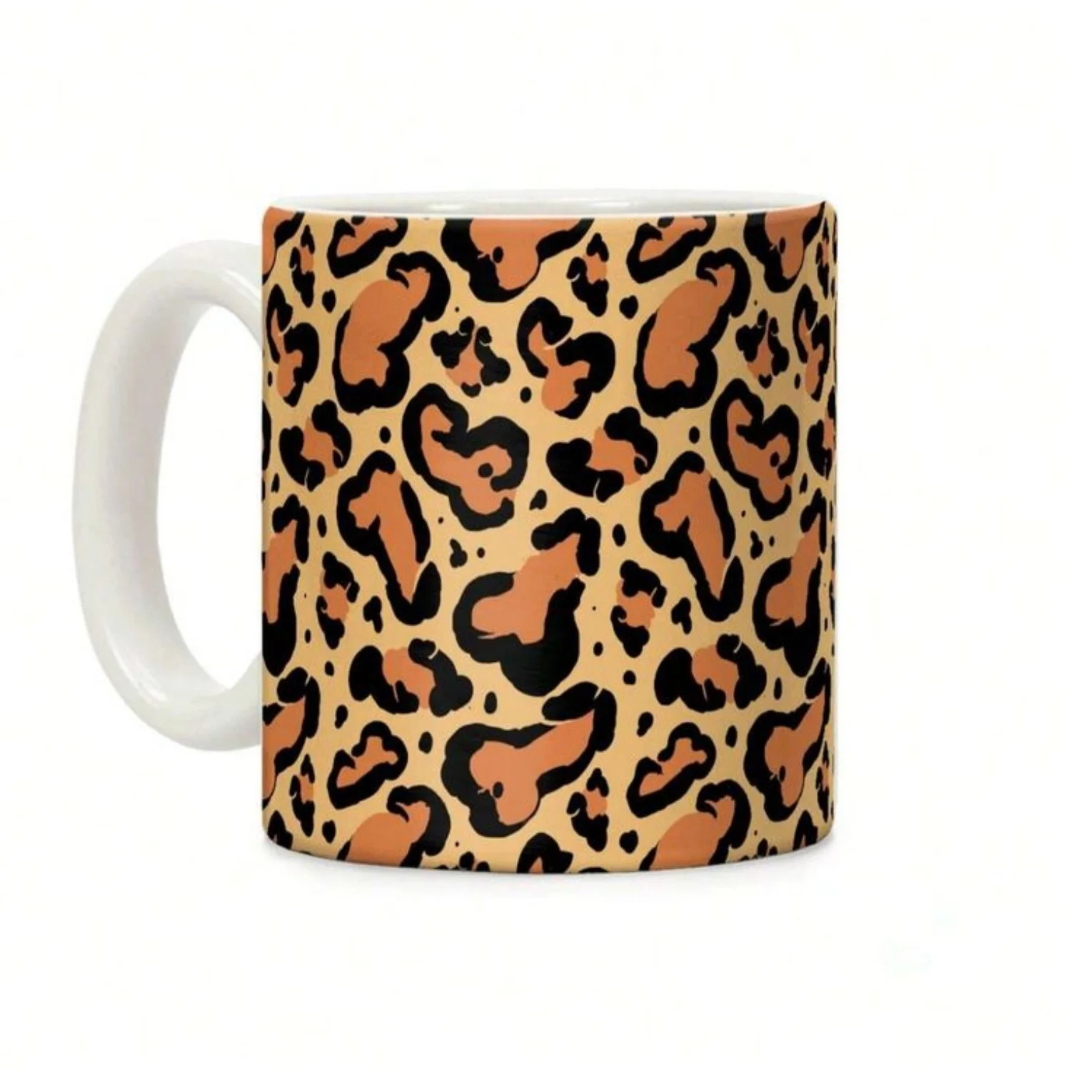 11oz single Christmas chick pattern coffee mug, 1 fun Christmas chick pattern coffee mug, coffee mug with hidden chick pattern, coffee mug design, coffee mug painting, 11oz coffee mug