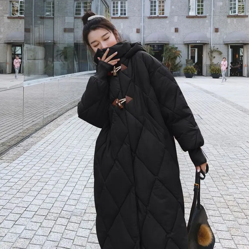 2023 neue Frauen Baumwoll mantel Winter jacke weiblich große lose Parkas Minderheit hin dünne Outwear mittlerer Stil Kapuzen mantel