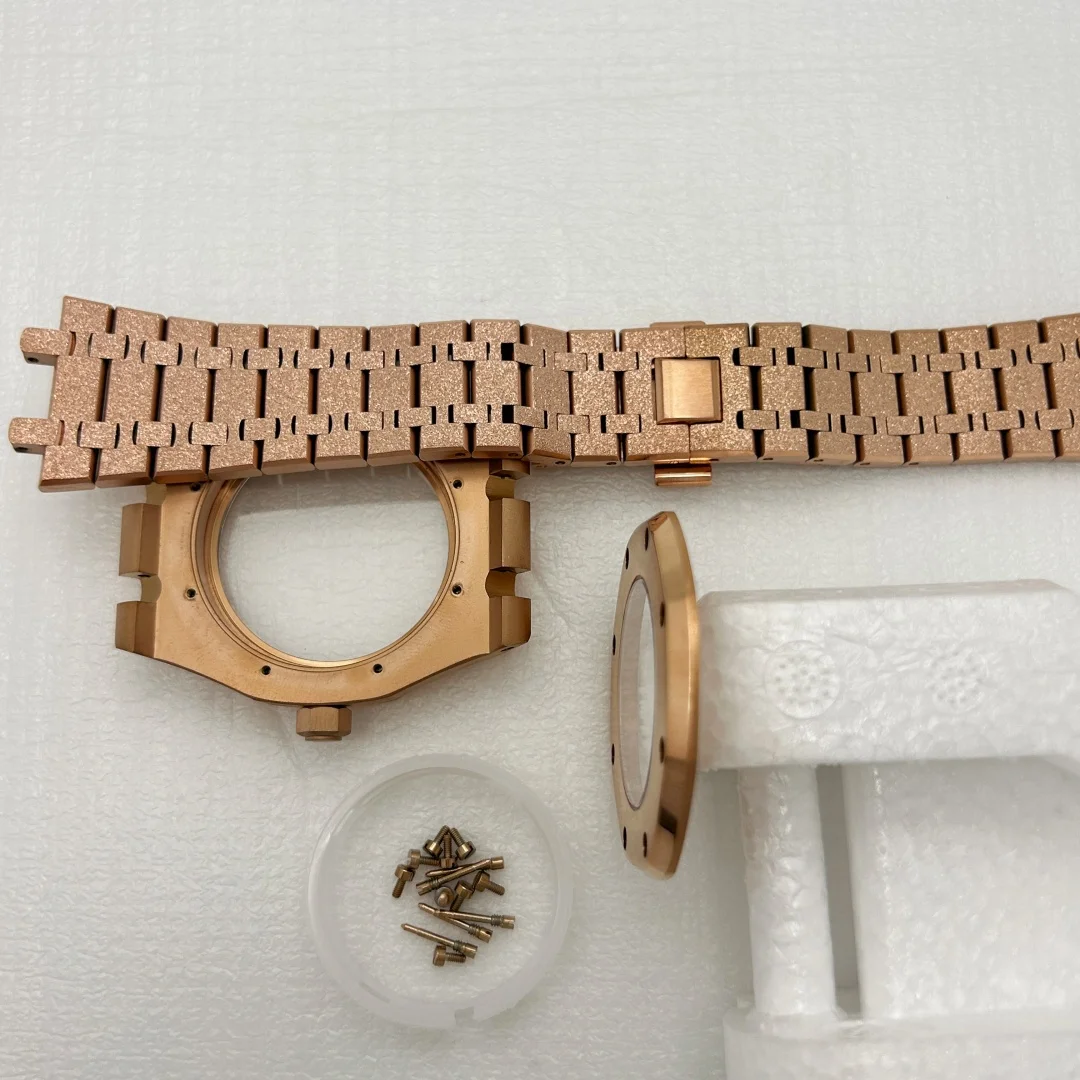 41mm Gold Black Star Sand Steel Case Strap for Japan NH35 NH36 NH70 Automatic Movement Watch Hands for 31.8mm Watch Dial No Logo