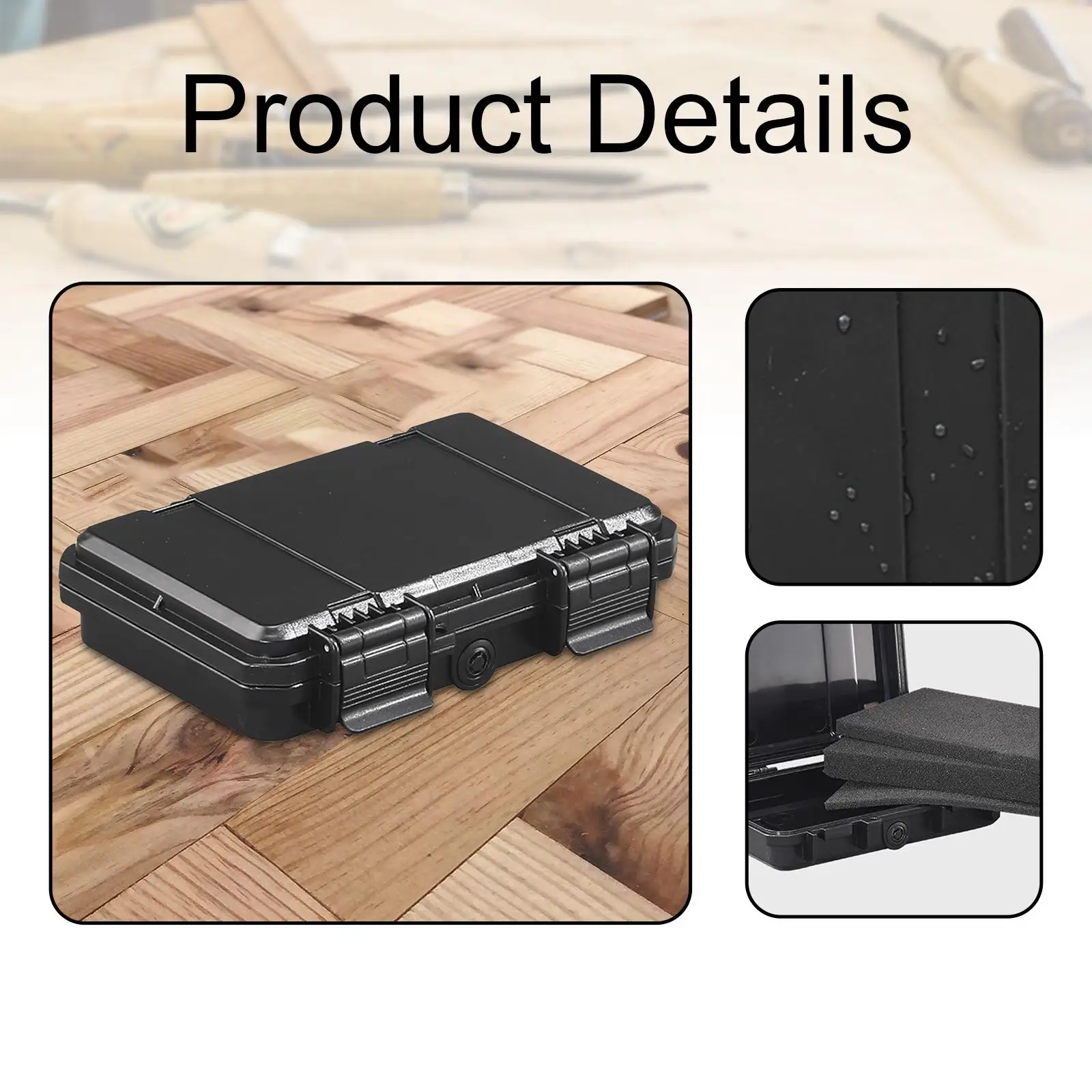 Hard Case with Sponge Pad Compact Toolbox for Electronics Travel Instruments