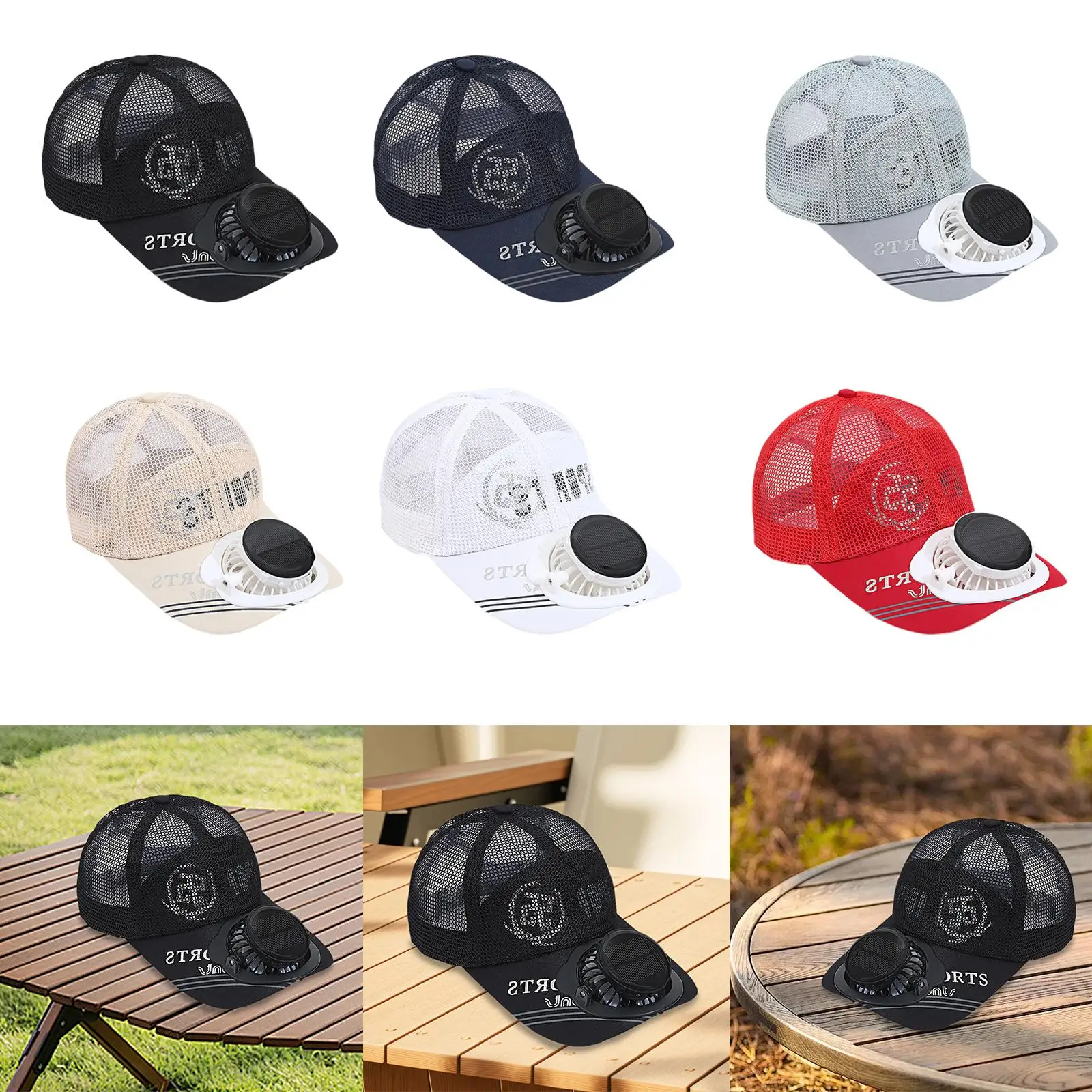 Sun Visor Hat with Fan Adjustable Fan Visor Hat for Camping Outdoor Trekking