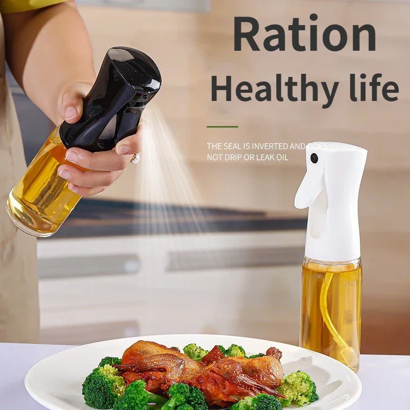 Kitchen Household Oil Spray Bottle Air Fryer BBQ Cooking Oil Glass Oil Spray Pot Spray Baking Production Fitness Meal Ration