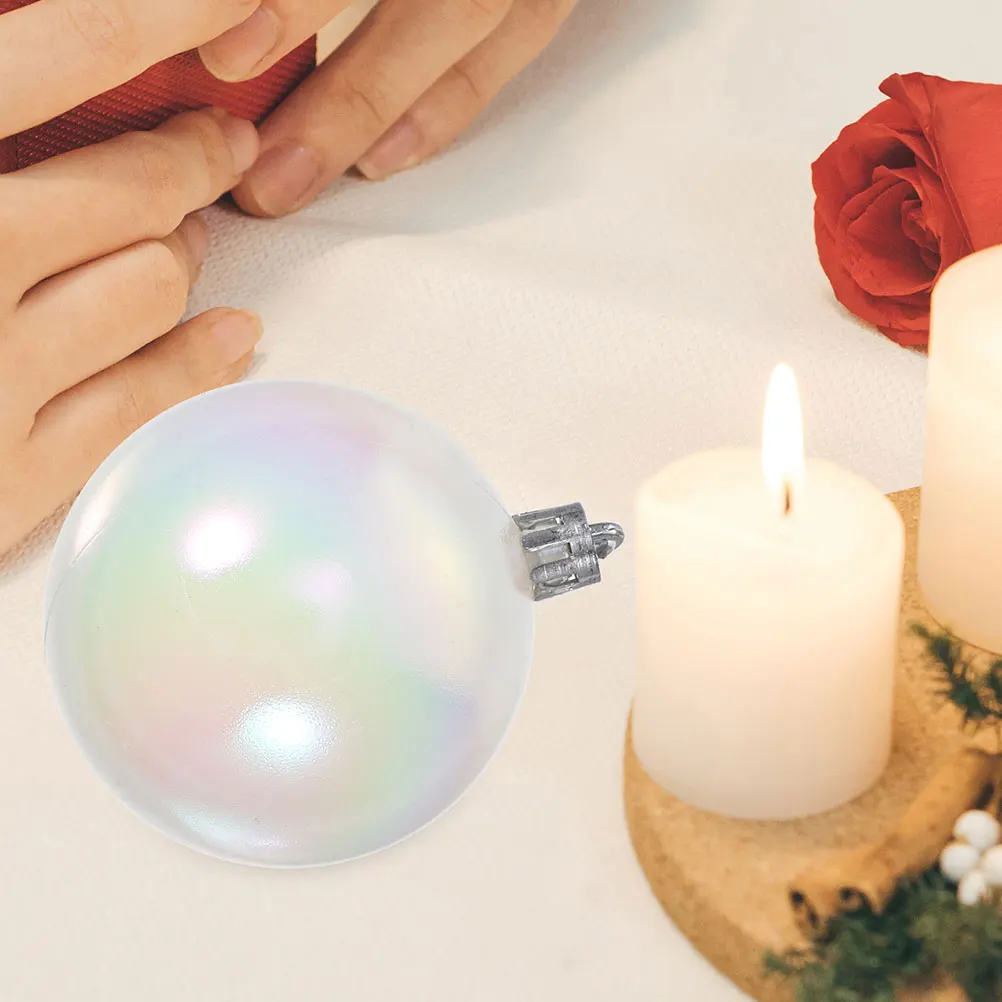 

12Pcs Colorful Reflective Ball Ornament Set for Christmas Tree Decor Xmas Hanging Balls Festival Party Home Decorative