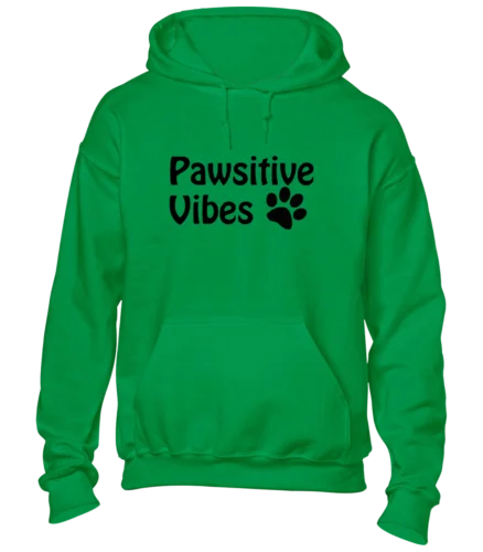 Polarshe-VIBAS PAWSITIVAS HOODIE, ANIME FRIO, CÃO DE GATO AMANTE, Presente Engraçado