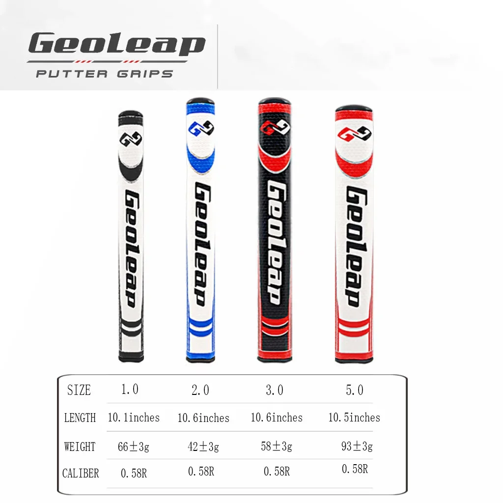 Empuñaduras de Golf redondas Geoleap, empuñadura de Putter de PU, Material de poliuretano suave 1,0, 2,0, 3,0, 5,0, empuñaduras para palos de Golf