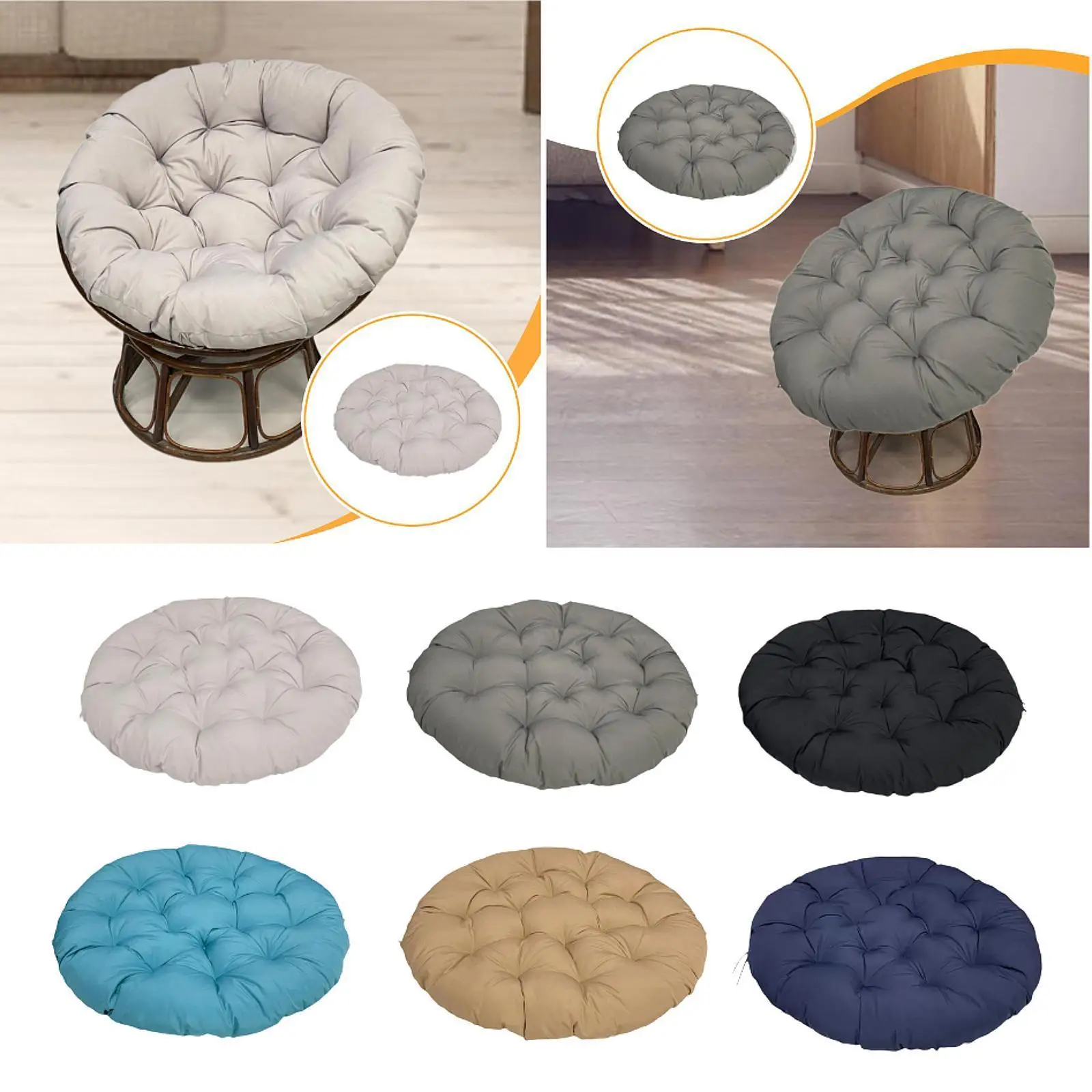 Egg Chair Cushion Padded Seat Cushion Hanging Chair Cushion Thick Garden Chair Mat for Sofa Family Rooms Meditation Only Cushion