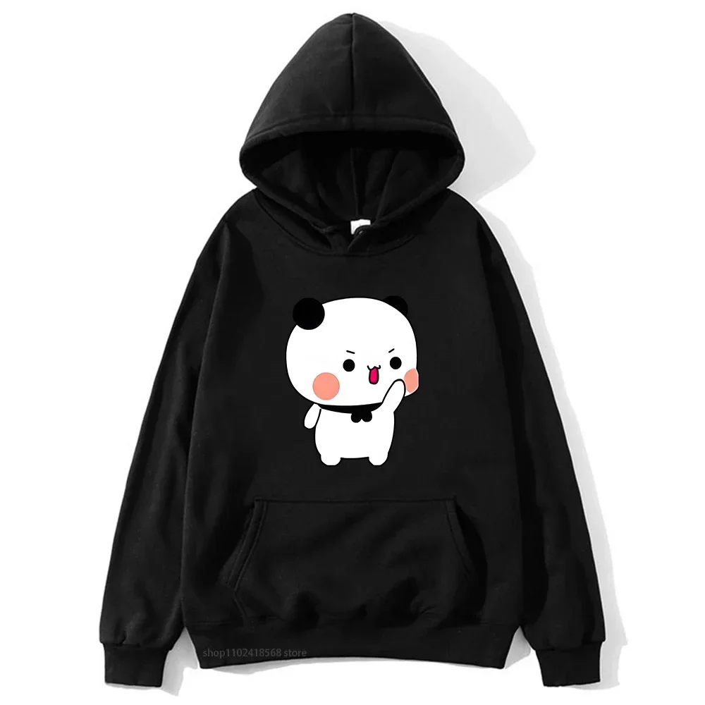 Couple Hoodies Bubu with Dudu Swearshirts Cartoon Cute Panda and Brownie Bear Clothes Men Women Pullover Kawaii Y2k Top Winter