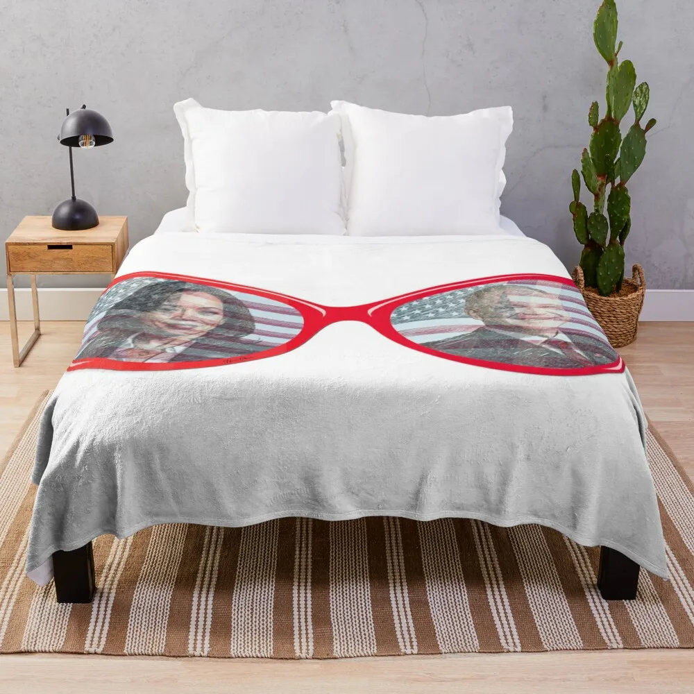 

usa election sunglasses Throw Blanket Multi-Purpose Bed Fashionable Beautifuls Nap Blankets