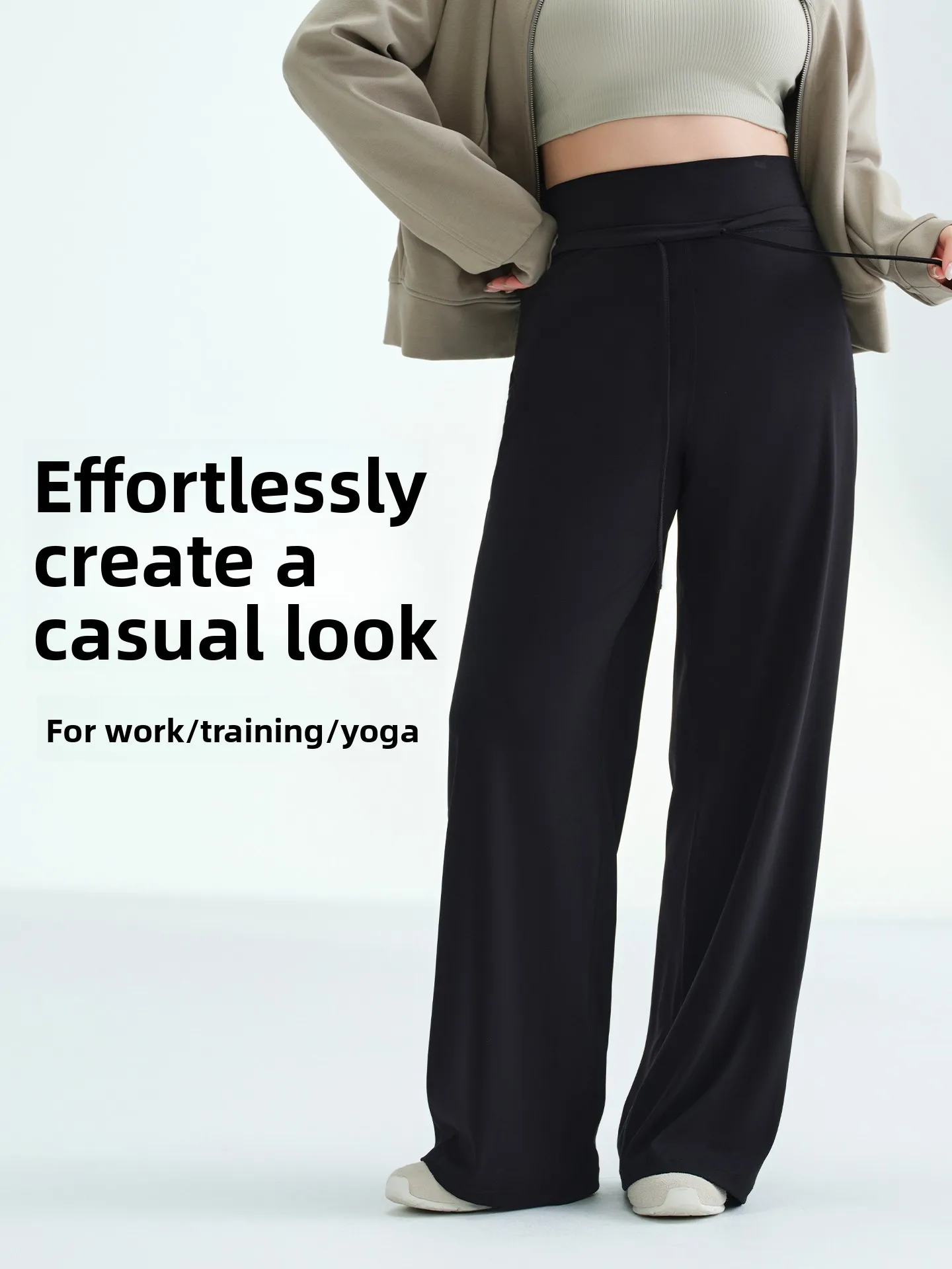 Spodnie do jogi plus size z wysokim stanem, damskie, luźne, z prostymi nogawkami, długie spodnie fitness na jesień i wiosnę, plus size, dla wysokich kobiet, spodnie sportowe.