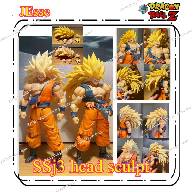 

JEsse TOYS Dragon Ball SHF Super Saiya SSJ3 Lightning Marbles Son Goku Head Accessories Kit Anime Action Figures Toys Gifts