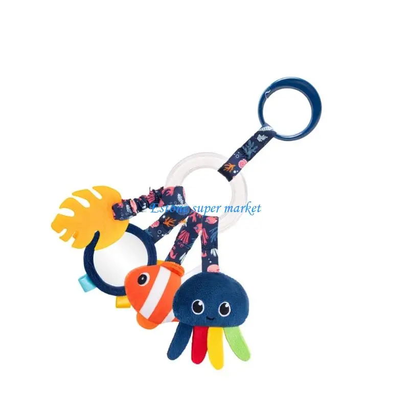 090B mignon berceau en forme baleine autour du jouet suspendu hochet Stimulation sensorielle