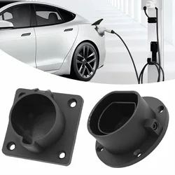 1PCS EV Charger Holder EU Type 2 Wall Mounted Eletric Vehicle Charging Cable Holder Car Nozzle Holster Dock For US J1772 Tesla