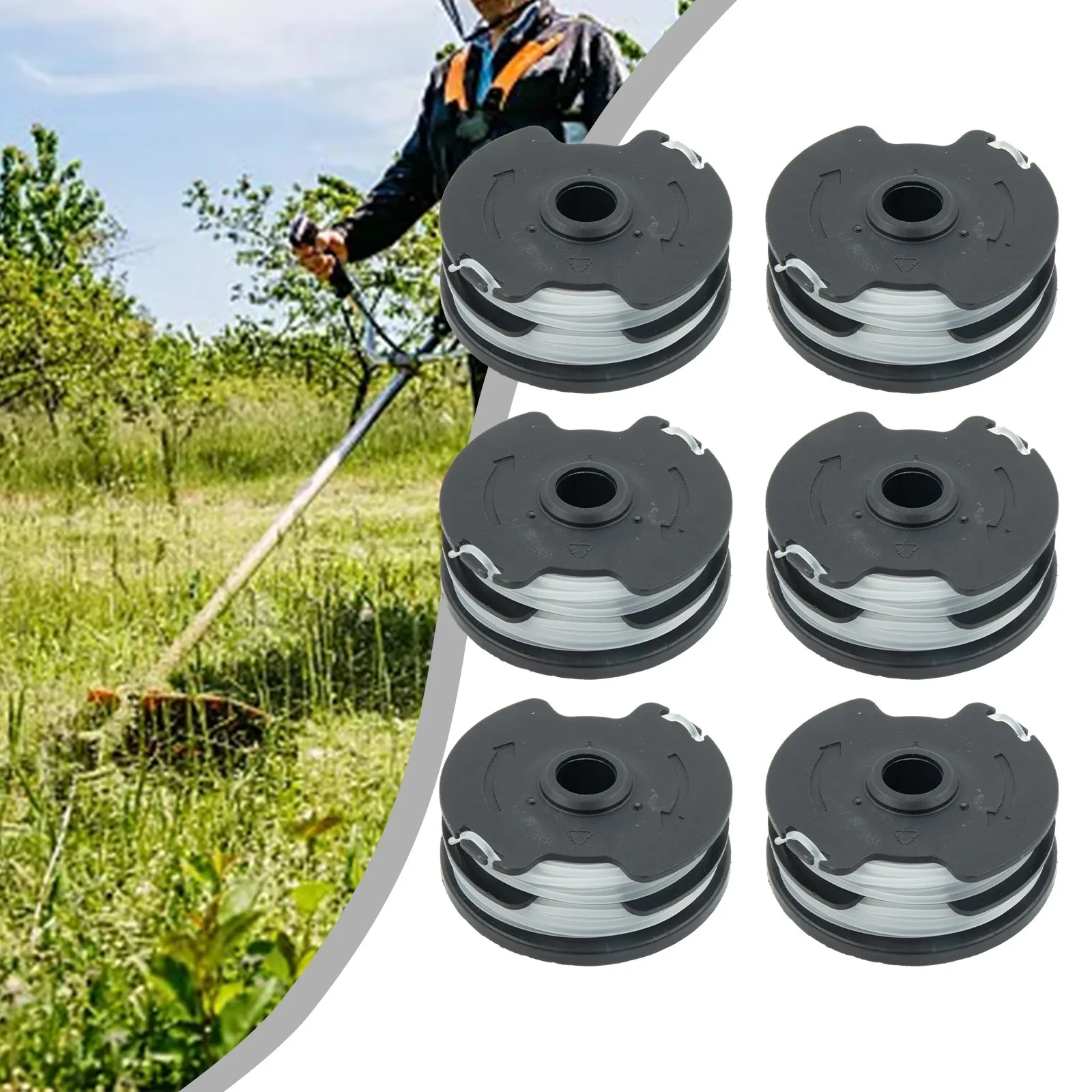 1/6Pcs Thread Spools For  For Parkside Cordless Grass Trimmer For PRTA 20-Li A1 B2 C3 Trimmer Blade Cutter Lawn Trimmer Spools