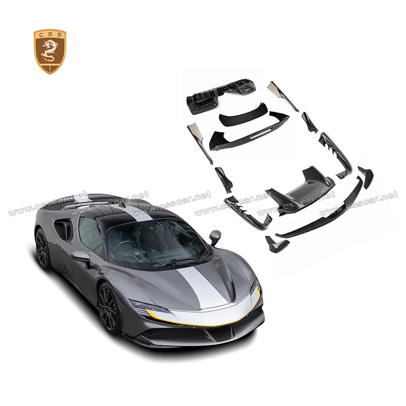 CSSCAR New Ferrari Sticker Car Decoration Carbon Fiber Exterior Part for 2020 Ferrari SF90 Stradale Original Auto Body Kits