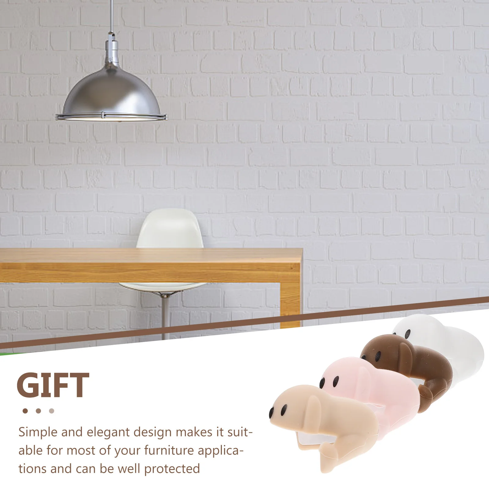 

4Pcs Corner Protector Silicone Pet Shape Furniture Guards Safety Bumper Table Edges Protection Corner Protector Baby