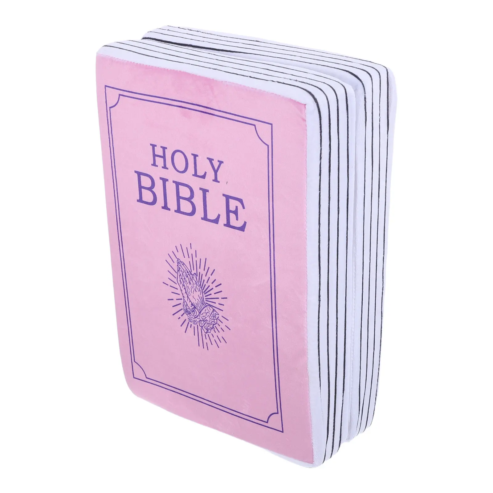 Holy Bible Pillow Book Shape Soft 13x9x3.5 Openable Bible Verse Cushion for Living Room Sofa Car Couch Office