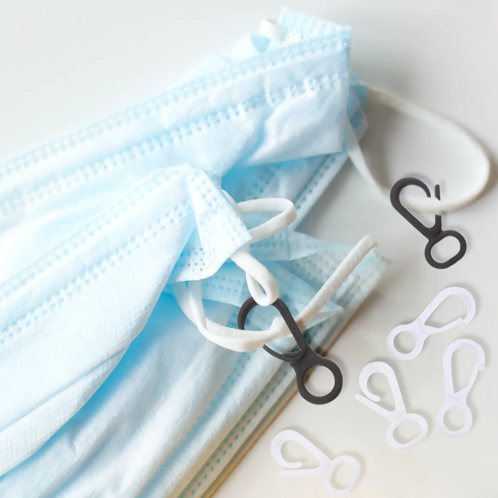 

250 pcs Mask Hanging Hooks Plastic Snap Clip For Diy Jewelry Findings Key Phone Bag Hanger Rope Buckle Lanyard Accessory