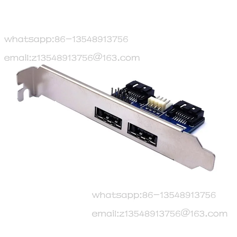 PCI-E to USB + eSATA hard drive expansion card SATA to Power Over eSATA dual SATA adapter board in stock