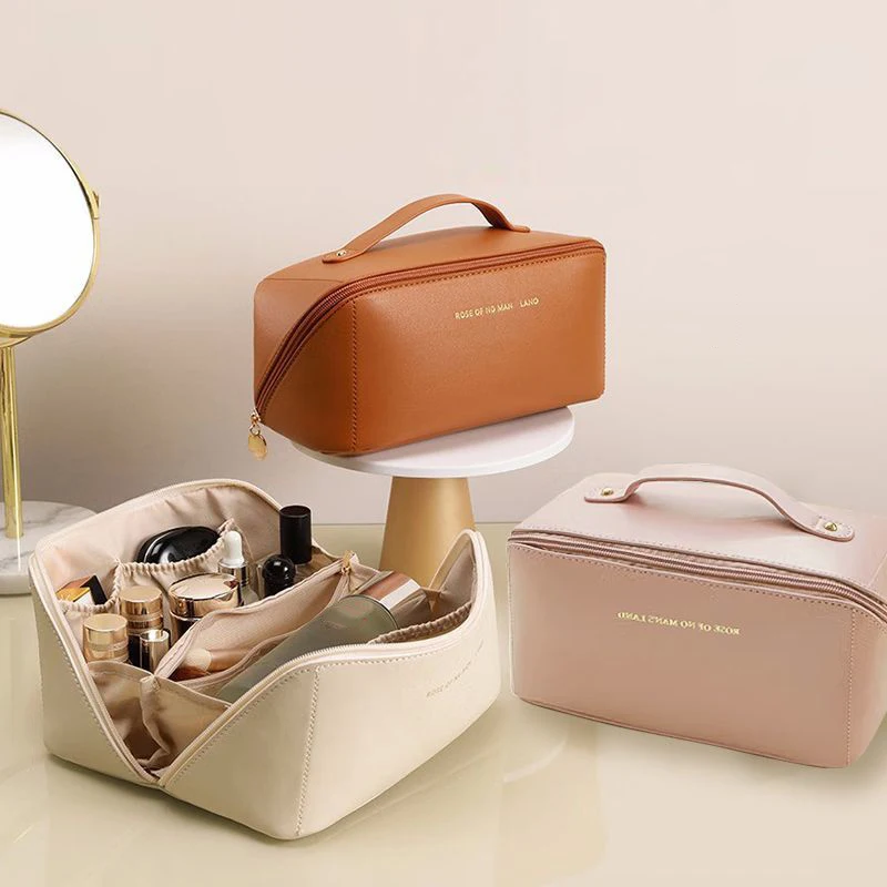 Borsa per il trucco Borsa per cosmetici da viaggio Custodia per trucco portatile da donna Borsa per cosmetici multifunzionale impermeabile Borsa per