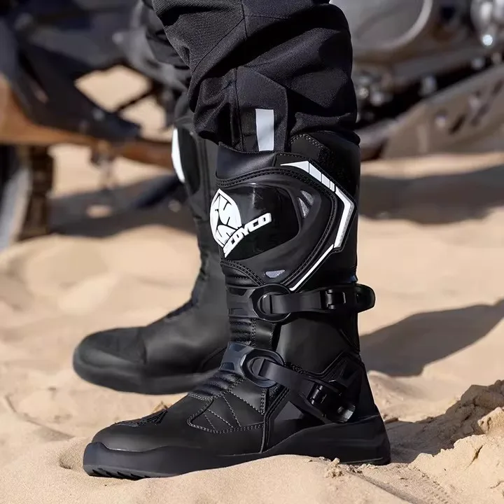 Waterproof Motocross Boots Professional Protective Motorcycle Boots Non-slip Racing Off-road Shoes Wear-resistant All Seasons