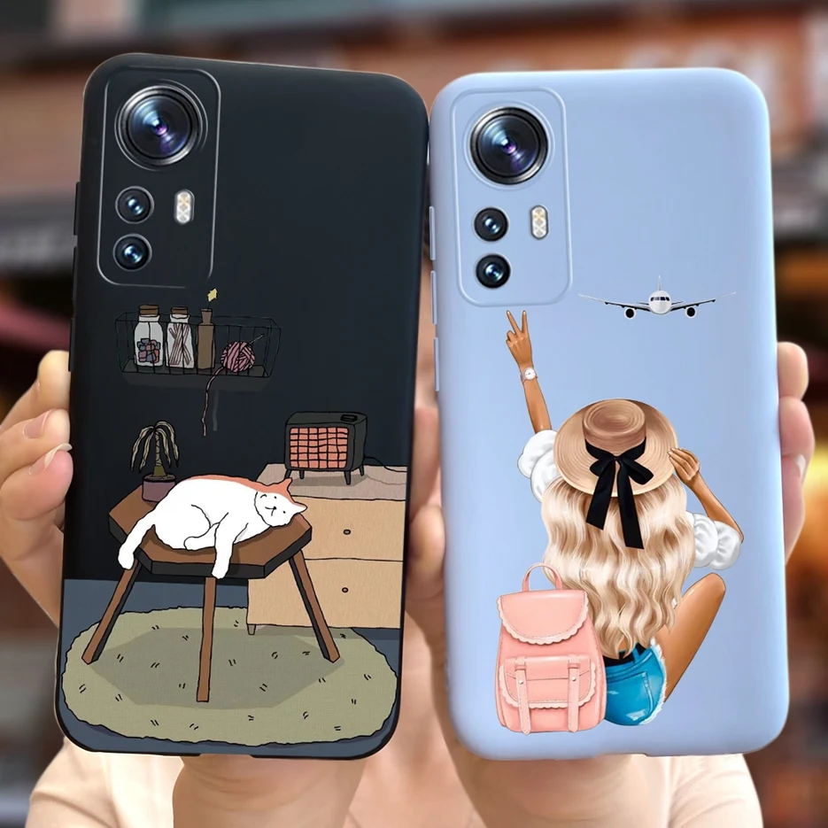 For Xiaomi Mi 12 Lite 5G Case Cute Fashion Cartoon Cover Soft Silicone Phone Case For Xiaomi Mi 12 12X Mi12 Pro 5G Fundas Bumper