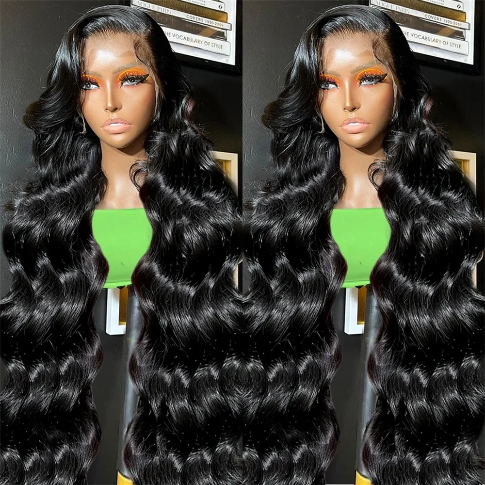 13x6 13X4 HD Transparent Body Wave Lace Front Human Hair Wigs For Black Women 360 Full Lace Wig 30 Inch Brazilian Remy Hair Wig