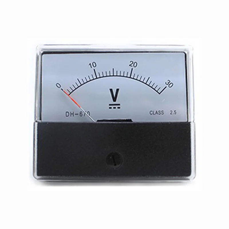 Imagem -04 - Voltímetro dc Analógico Ponteiro Dh670 5v 10v 15v 20v 30v 50v 100v 70x60 mm Precisão 2.5 0500v