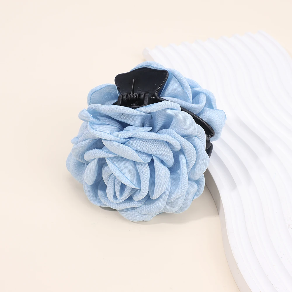 Rose Blume Haarspange für Frauen elegante stereoskopische Blumen Hinterkopf Hai Clip modische Mädchen Kopfschmuck Haarschmuck