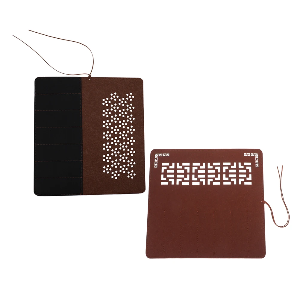 

2pcs Brush Storage Bag: Vintage Felt Paint Brush Roll Up Pouch For Calligraphy Art Supplies Oil Watercolor Pencil Wrap