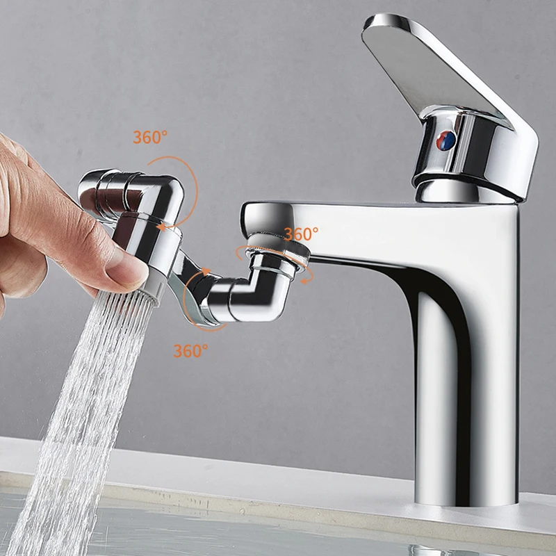 Metal 1440° Universal Rotation Faucet Sprayer Head for Faucet Extender Aerator Bubbler Nozzle Kitchen Tap Washbasin Robot Arm