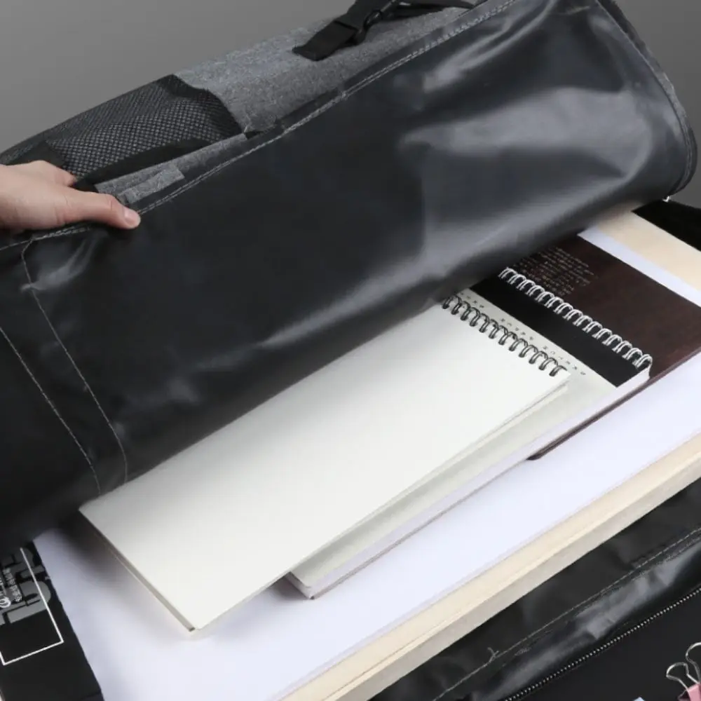 Simple Canvas Sketching Tools Art Bag Waterproof Large Capacity Sketch Storage Bag Durable Drawing Board Bag Travel
