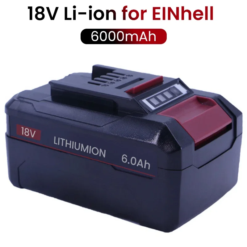 

18V 6000mAh Li-ion Replacement Battery for EINHELL Power X-change PX-BAT4 PX-BAT52 4511396 4511437 AXXIO GE-LC 18 Li