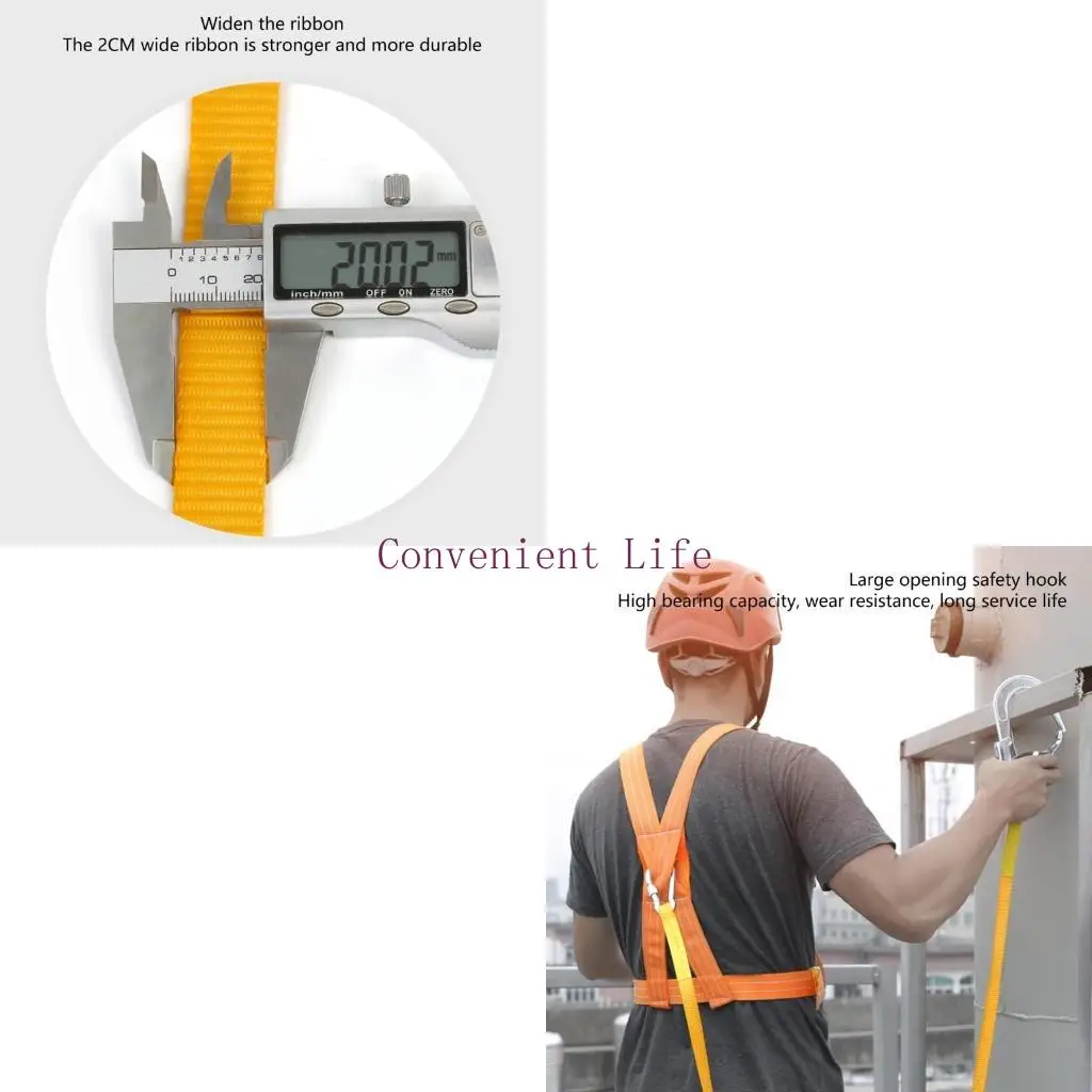 

L1EE Защита от падения с высоты Ремень безопасности Страховочная веревка, страховочная веревка для скалолазания с карабинным для