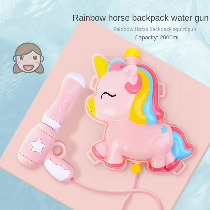 Children Summer Water Guns Outdoor Beach Water Battle Wimming Pool Party Backpack Spray Water Gun Cartoon Animals Water Gun Kids