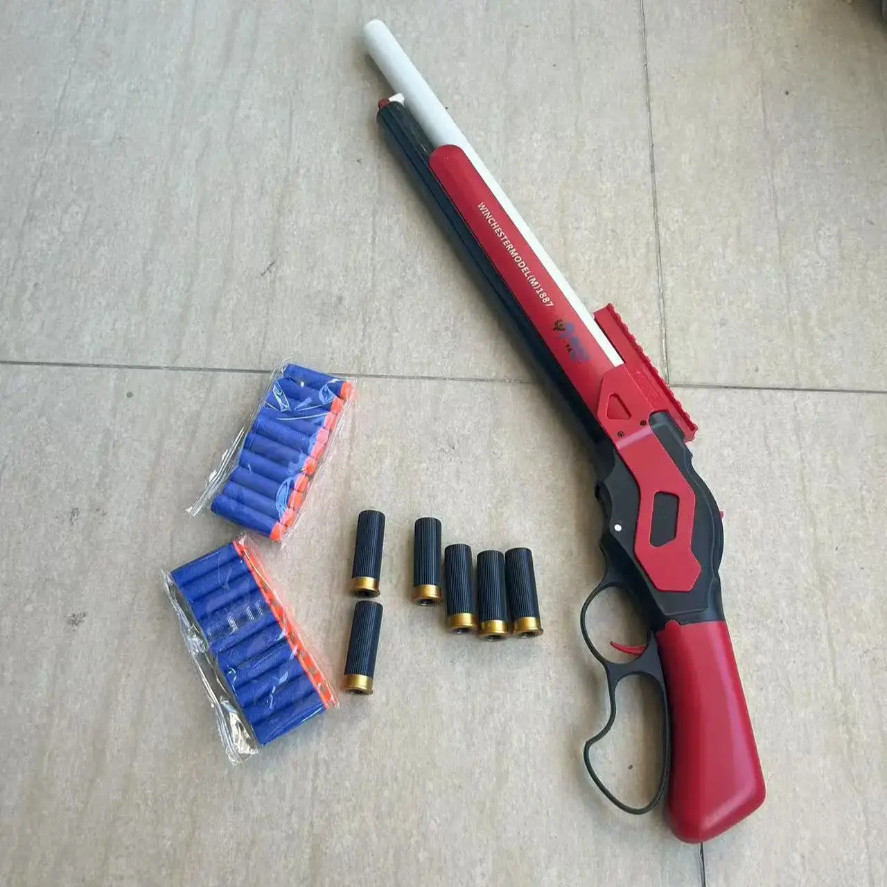 M1887 Winchester 1887 Shell-Throwing Soft Bullet Gun Fire Shotgun Toys Blaster Gun For Shooting Nerf Guns Rifle Boys Gift