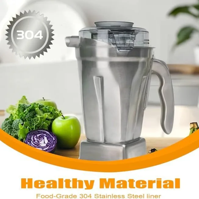 

48Oz Stainless Steel Cup with Lid Set Mixing Cup with Cross Knife Holder for Vitamix Machine Cookers