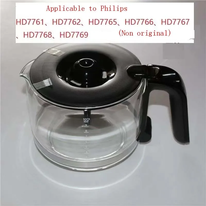 Glass Pot Accessories Suitable for Philips Coffee Machine, HD7761, HD762, HD765, HD766, HD767, HD7768