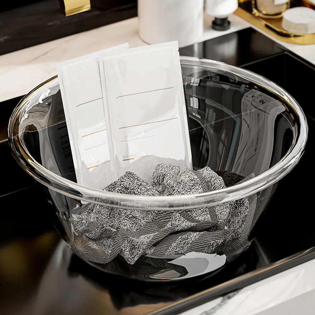 

Thickened Plastic Wash Basin Large Capacity Bathroom Washing Salon Use Sturdy Multipurpose Round Tub Storage
