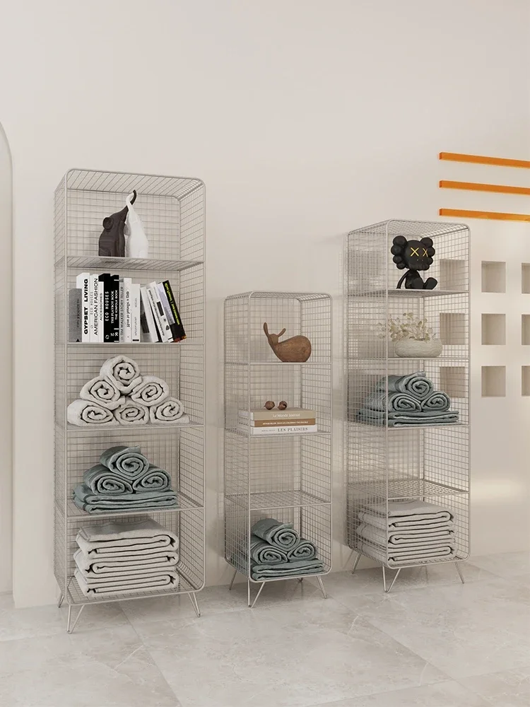 

Customized iron art bookshelf landing on the internet, popular clothing store display rack, simple book storage rack