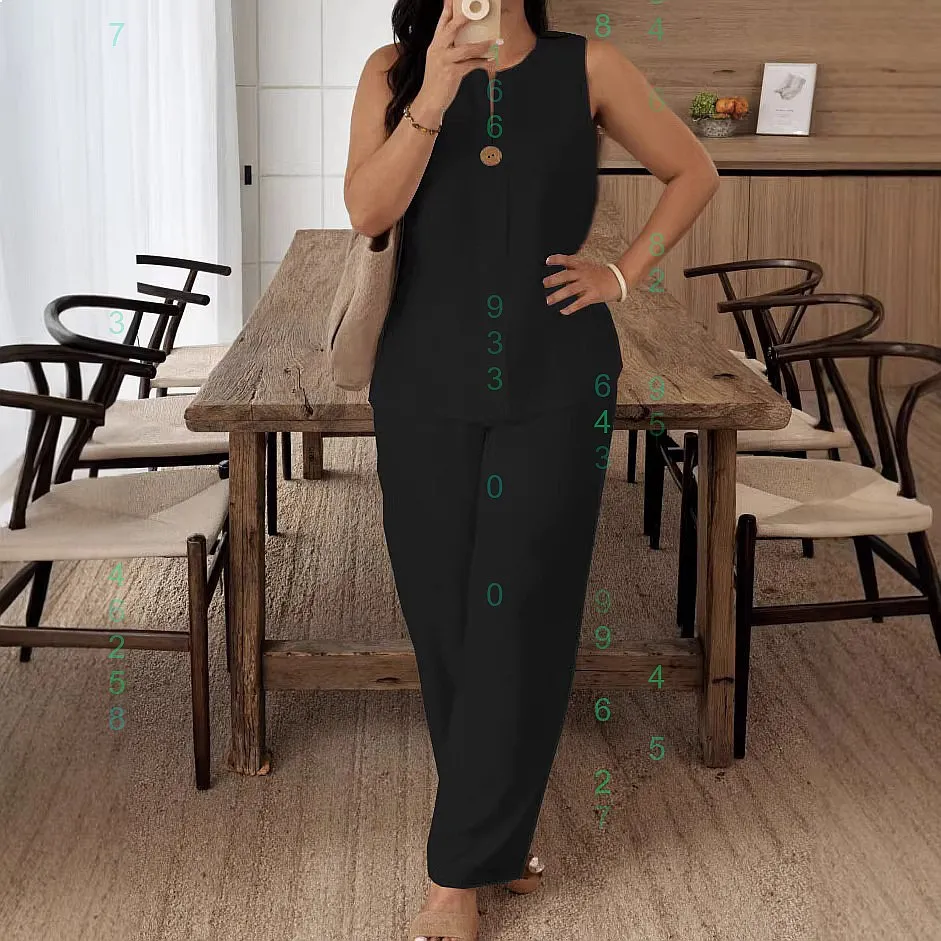 Conjunto de Pantalones Anchos - Linen Pant Wide reseña y precio