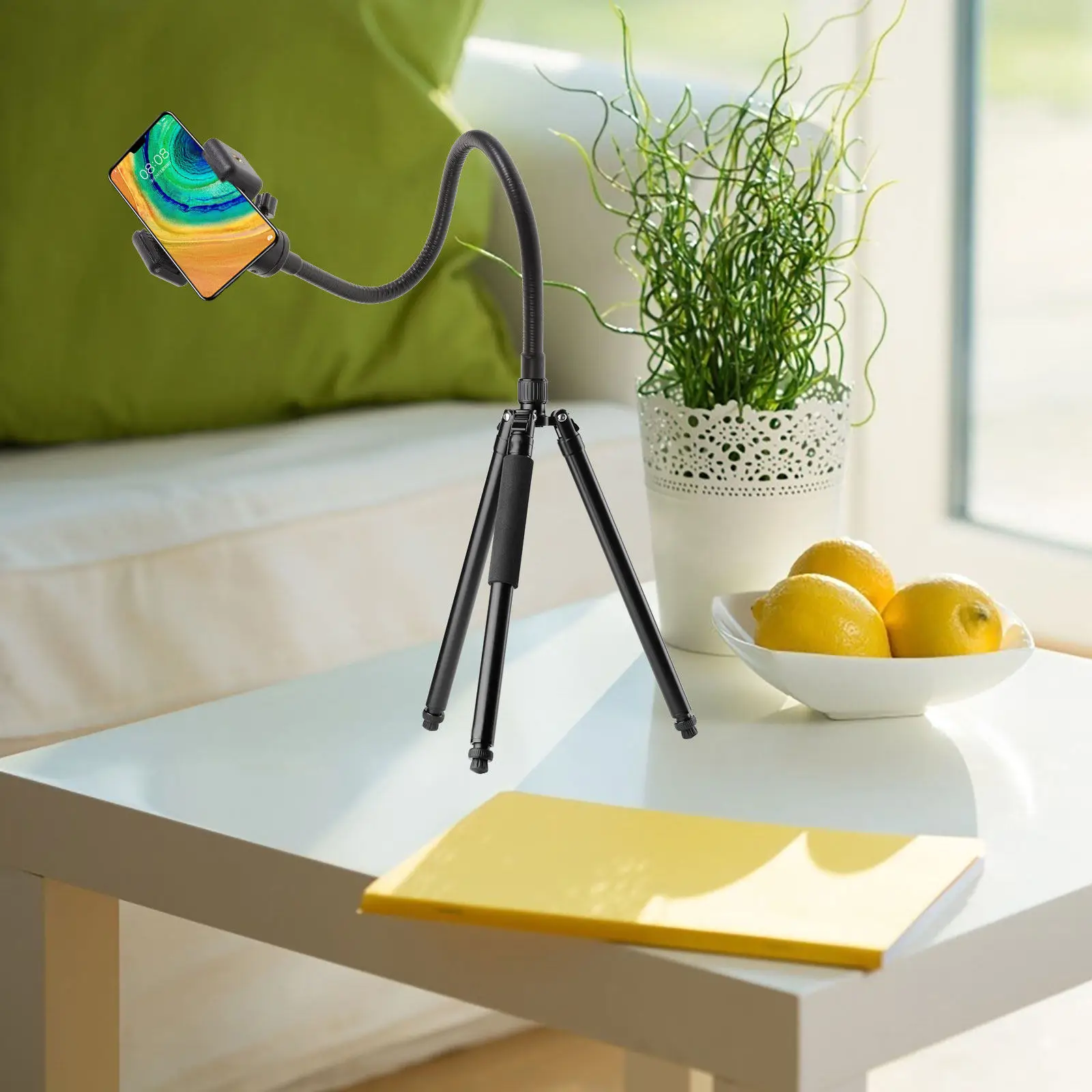 

Портативный штатив-держатель для телефона (1 шт.) с гибким адаптером и универсальным зажимом для смартфона, для стабильной съемки